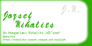jozsef mihalits business card